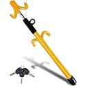 Tevlaphee Car Steering Wheel Lock Great Deterrent Adjustable Car Lock Steering Wheel Anti Theft Car Device for Vehicles,Trucks,Vans,SUVs (Yellow)