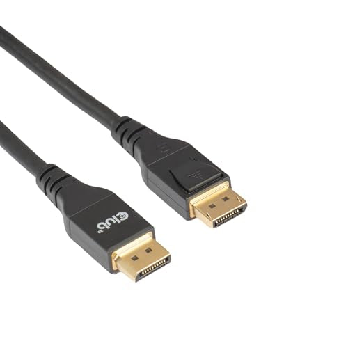 Club 3D DisplayPort 2.1 Cable 8K@240Hz 4K@720Hz - VESA DP80 Certified 80Gbps, HDR10+ Gaming Monitor Cable for RTX 4090/RX 7900 - 6.6ft/2m HDCP 2.3