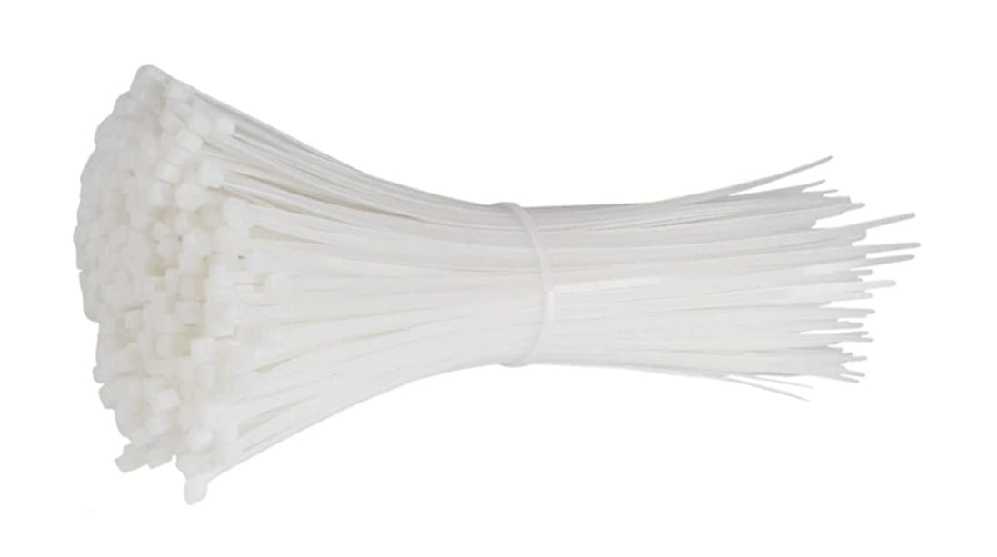 NiftyPlaza 14 Inch Length 75 lbs TENSILE Strength Premium Grade, UV Weather Resistant, Premium Grade - HEAVY DUTY (100 Natural Clear Cable Zip Ties)