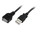StarTech 6-ft USB A Male to USB A Female Extension Cable, Black USBEXTAA6BK