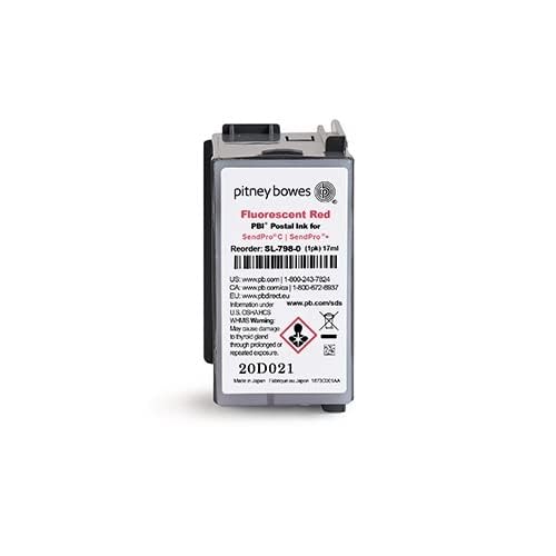 Pitney Bowes SL-798-0 Ink Cartridge | for use in SendPro C and SendPro+ | Office Supplies Ink Cartridge | Red, 17 ml