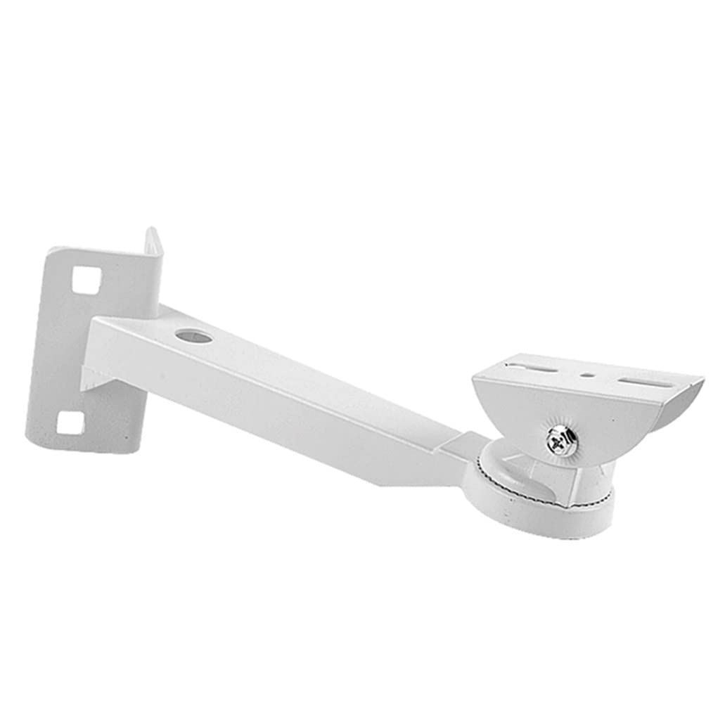 Universal Heavy-Duty Weatherproof Metal Corner & Pole Mount Bracket - Ivory | Fits Dahua/Hikvision Bullet/PTZ Cameras, 2 Adjustable Loops, 360° Pan
