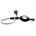 Retractable Mono Earphone for Galaxy A10e, Headphone 3.5mm w Mic Headset Handsfree Earbud Earpiece Microphone Compatible with Samsung Galaxy A10e