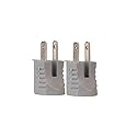 Cooper BP419GY/15 2-Pole 2-Wire Grounding Adapter 2-Pack (Gray)
