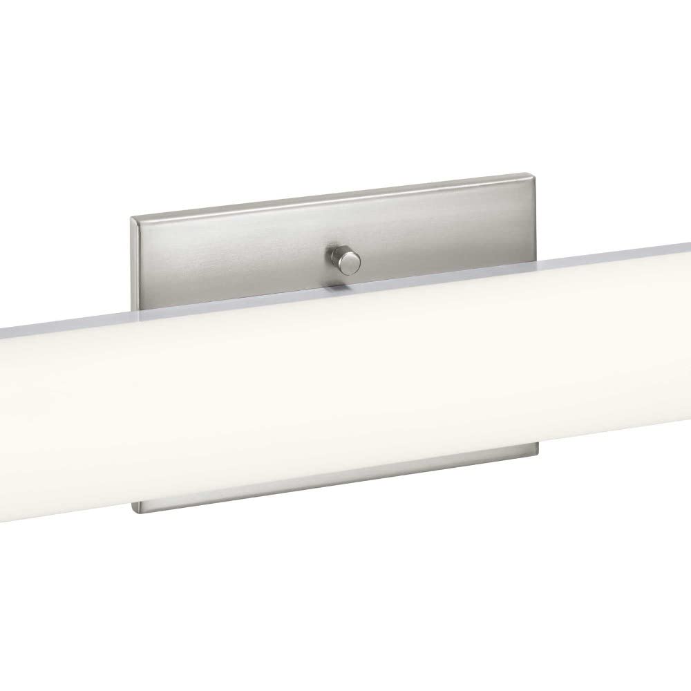 Progress Lighting Phase 1.1 LED Collection 24" White Shade Modern Bath Vanity Light Brushed Nickel