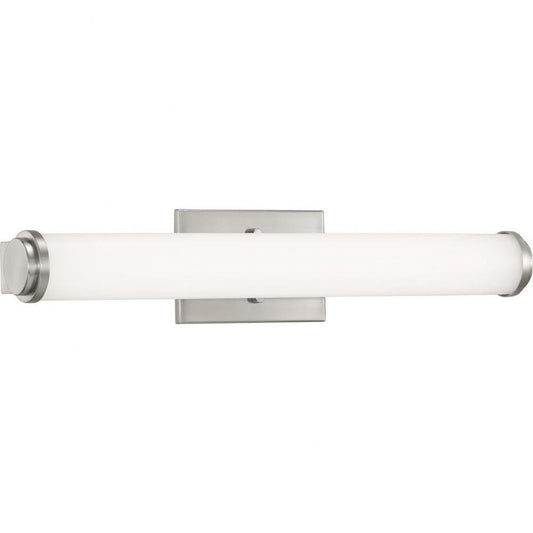 Progress Lighting Phase 1.1 LED Collection 24" White Shade Modern Bath Vanity Light Brushed Nickel