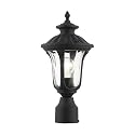 Livex Lighting 7855-14 Oxford 1 Light Outdoor Post Head, Black ("19"" x 9.5"" x 19""")