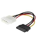 CableCreation Molex to SATA, [5-Pack] 4-Inch 4 Pin Molex to SATA Power Cable Adapter