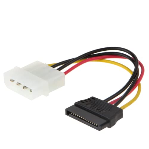 CableCreation Molex to SATA, [5-Pack] 4-Inch 4 Pin Molex to SATA Power Cable Adapter