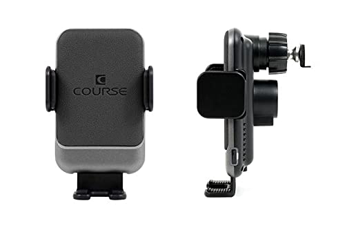 Course Motorsports Direct Fit Car Phone Holder for Chevrolet/GMC 1500 (2014-2018) 2500, 3500 (2015-2019) Automatic Gripping Charger (Black)