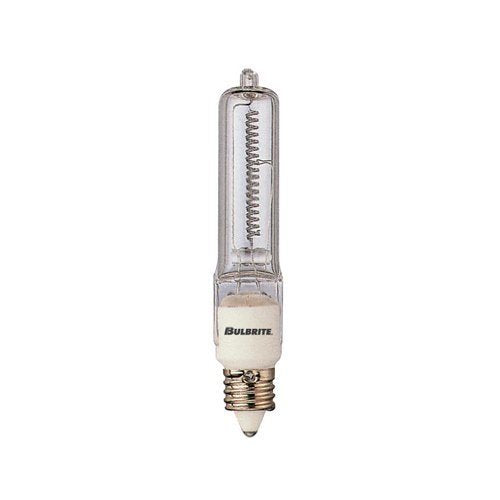 10 Pack 75 Watt 2 1/4" T4 Candelabra Base 120 Volt 2000 Hour Clear Halogen Lightbulb