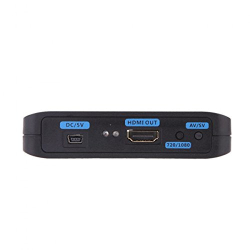 New Portable 1080P / 720P CVBS + S-Video + R / L Audio to HDMI Converter for HDTV STB DVD Projector