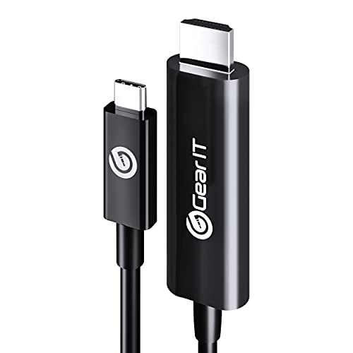 GEARit USB-C to HDMI Cable 4K@60Hz, Type C Thunderbolt 3/4 Compatible for MacBook Pro 2020, iPad Pro 2020, iPad Air 4, Galaxy S20, ChromeBook Pixel