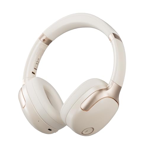 Hybrid Active Noise Cancelling Headphones, Wireless Over Ear Bluetooth, 50H Long ANC Playtime, Rotatable and Foldable, HiFi Audio Deep Bass