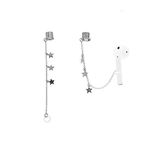 CCeCCe 4 Pair Wireless Earbuds Anti-Lost Straps Wireless Ear Buds Clip Holder Protector Lanyard Chain Earrings for Apple AirPods Echo Buds Bluetooth