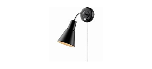 Globe Electric 65312 Ramezay Gooseneck Sconce, Matte Black, Bulb Not Included