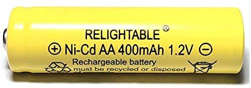 RELIGHTABLE 400mAh AA NiCd 1.2v Rechargeable Batteries Garden Solar Ni-Cd Light LED F (Pack of 6)