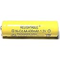 RELIGHTABLE 400mAh AA NiCd 1.2v Rechargeable Batteries Garden Solar Ni-Cd Light LED F (Pack of 6)