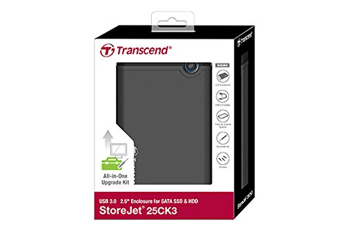 Transcend 2.5" SSD/HDD USB3.1 Gen1 Enclosure, One touch backup - TS0GSJ25CK3