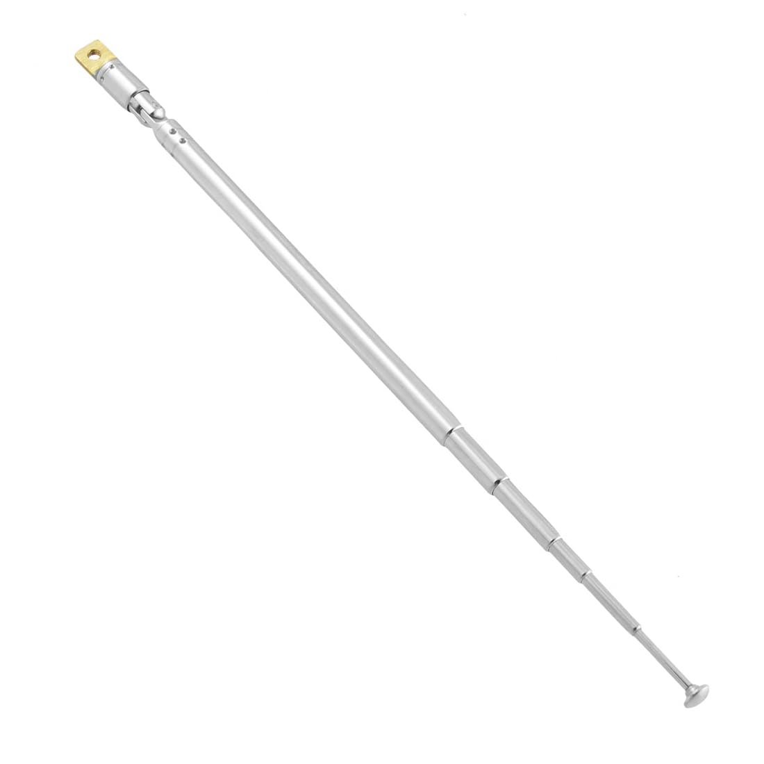 uxcell FM Radio Telescopic Antenna Replacement, 49cm 19.3" Length 6 Sections Universal Telescoping Antenna Aerial Stainless Steel for Portable AM