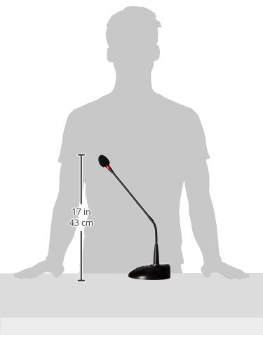 Monoprice Commercial Audio Desktop Paging Microphone with On/Off Button (No Logo),Black