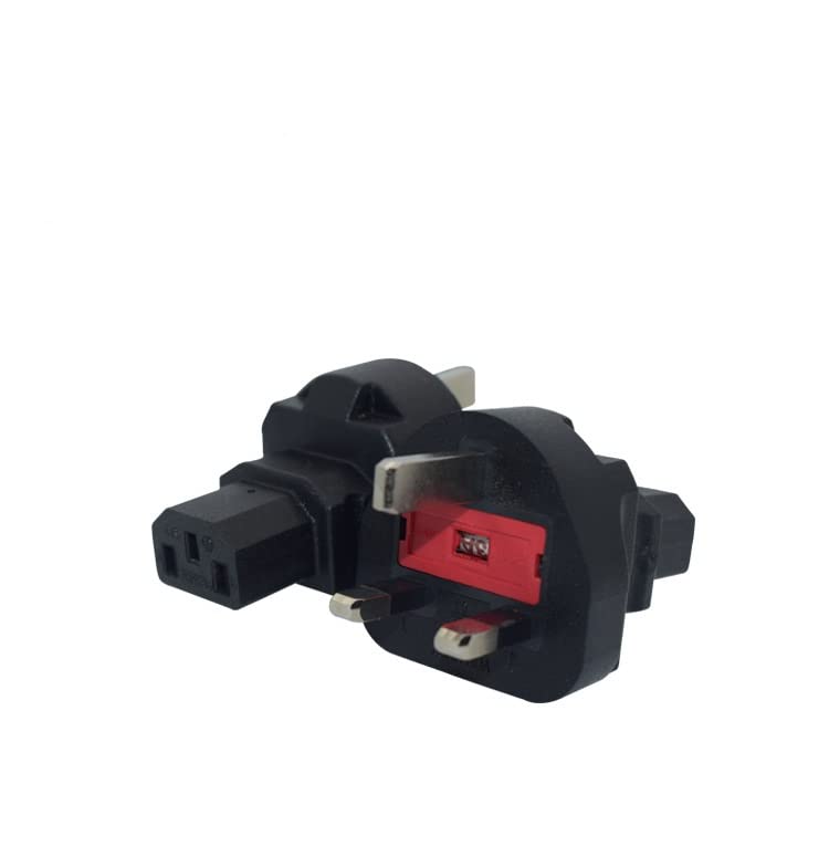 Toptekits UK to C13 Power Adapter,UK 3-Pole Male to IEC 320 C13 AC Power Adapter,UK BS1363 to C13 PDU/UPS Server, UK Plug. Britain Converter (UK…