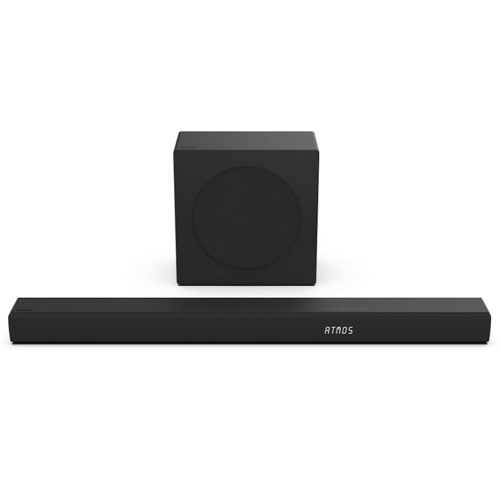 Hisense 3.1 Ch 380W Soundbar with Wireless Subwoofer and Dolby Atmos, 5-Speaker Array, 7 EQ Modes, HDMI eARC Port, Bluetooth, Surround Sound - R632