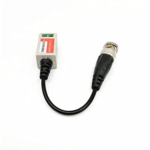 5 Pack (10 Pcs) Mini CCTV BNC Video Balun Transceiver With Pigtail, Video Passive Balun for HD-TVI/CVI/AHD/Analog/960H Camera