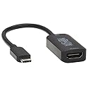 Tripp Lite USB C to HDMI Adapter Cable 4K 60Hz M/F Thunderbolt 3 DP 1.2 6in (U444-06N-HDR-B)