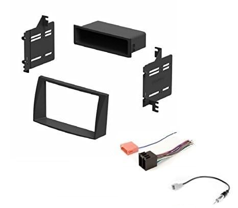 Single Din Car Stereo Install Dash Kit, Wire Harness, and AM/FM Radio Reception Antenna Adapter -Made for 2009-2010 Hyundai Sonata -No Factory NAV
