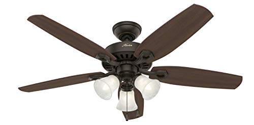 Hunter Builder Plus, Indoor, Ceiling Fan, Pull Chain, 52 inch, New Bronze
