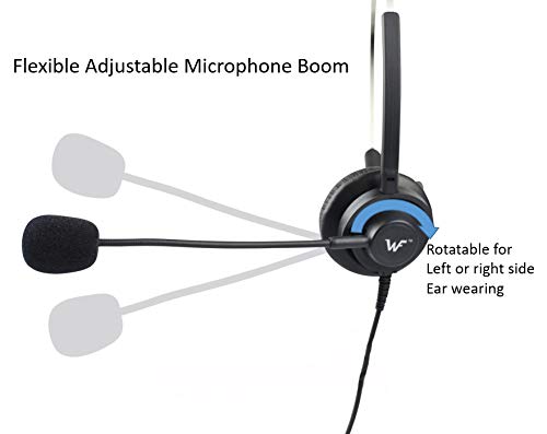 WirelessFinest Replacement for Headset Headphones with Adjustable Volume and Mute Control IP Telephone Cisco 7931 7940 7960 7970 7962 7975 7961 7971