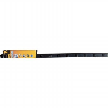 Prime Wire & Cable PB800012 12-Outlet 4-Feet Metal Power Strip with 6-Feet Cord, Black