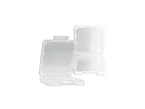 eTECH 10 Pack of Clear Plastic CF/Compact Flash Memory Card Case Holder Compatible with SanDisk/Kingston/Samsung (Case Only, Memory Card Not Included)