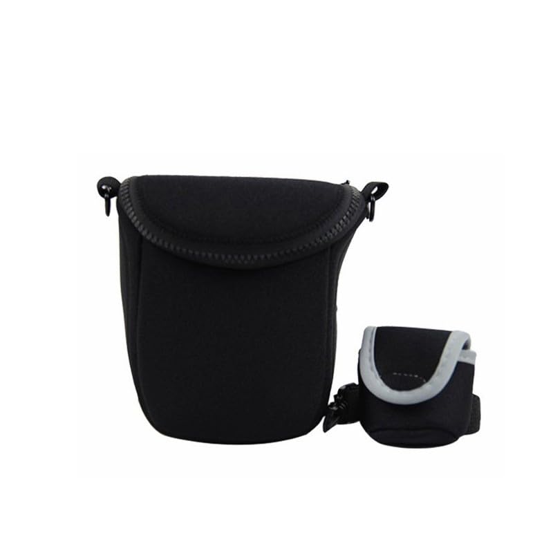 BIZOEdigital Protable Camera Cover Case Bag For Olympus E-M10 EM10II E-M5II EP3 EM5 EPL6 EPL7 E-PL8 EPL5 EP5 14-42mm Lens with strap (Black)
