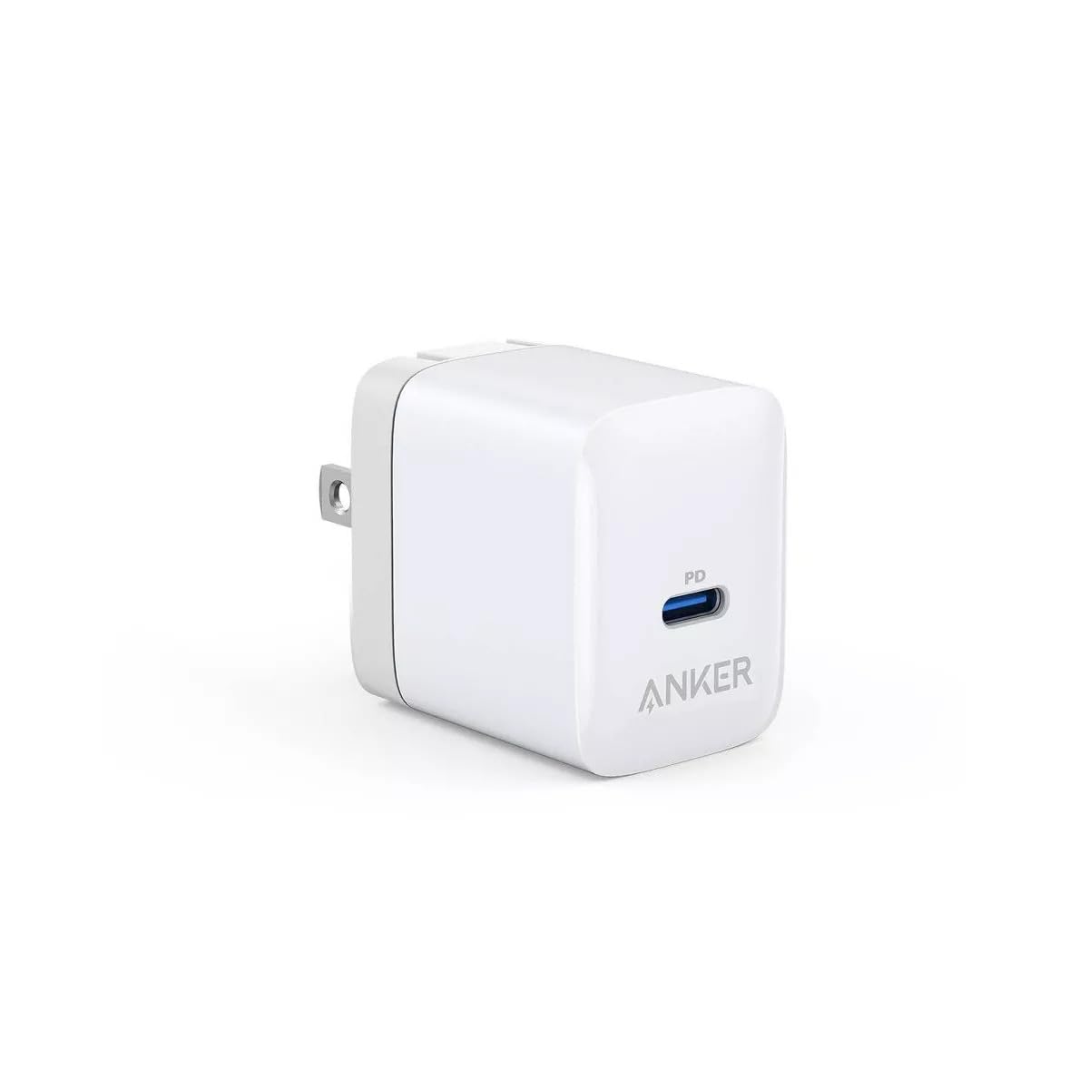 Anker PowerPort III 20W USB-C Wall Charger, Compact Fast Charger, Foldable Plug, Quick Charging for iPhone 16 Series, Galaxy, Pixel, iPad (Cable Not