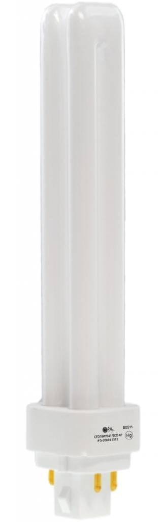 Goodlite G-20364 18-watt Compact Fluorescent Plug-In 4-Pin Light Bulb with G24Q-2 Base, Cool White, 50-Pack