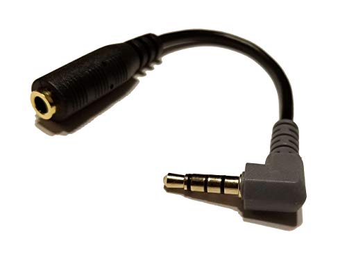 3.5mm TRRS 4Pole Male to 3.5mm TRS 3Pole Female External Microphone Adapter Cable Wire for iPhone Android Smartphone Tablets & Rode Movo Video