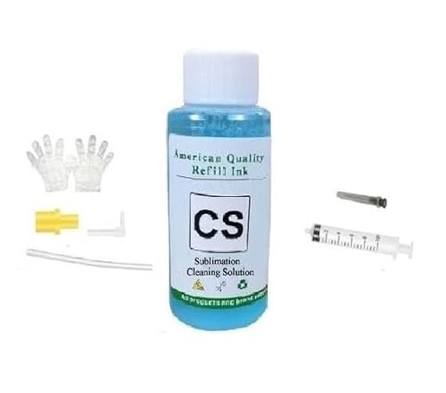 Vivid Colors VC Sublimation Printhead Cleaning Fluid Kit Inkjet Printer Nozzle Cleaner Solution Print Head Cleaning for Piezo Head Formulated for Dye