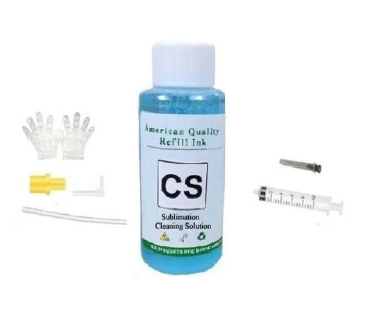 Vivid Colors VC Sublimation Printhead Cleaning Fluid Kit Inkjet Printer Nozzle Cleaner Solution Print Head Cleaning for Piezo Head Formulated for Dye