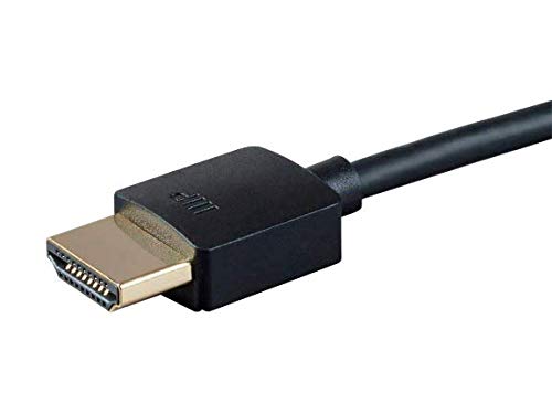 Monoprice 4K Certified Premium High Speed Slim HDMI Cable - 4K60Hz, 18Gbps, HDR, 2ft, Black