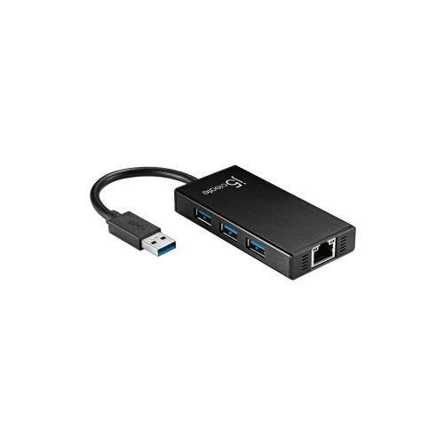 J5 Create KaiJet JUH470 USB 3.0 Gigabit Ethernet & 3-Port HUB, USB - External - 3 USB Port(s) - 1 Network (RJ-45) Port(s) - 3 USB 3.0 Port(s) - PC