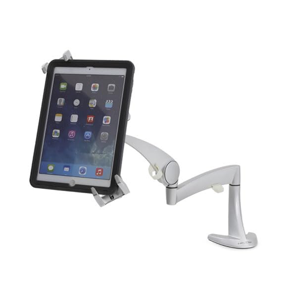 Ergotron - Lockable Tablet Mount - for Notebook and Tablet Screens up to 13 Inches - Add-on for VESA Monitor Arms