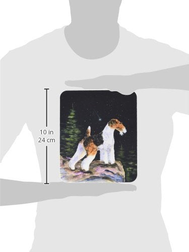 Caroline's Treasures SS8500MP Starry Night Fox Terrier Mouse Pad, Hot Pad or Trivet for Home Office Gaming Working Computers Laptop Mouse Mat,Washable