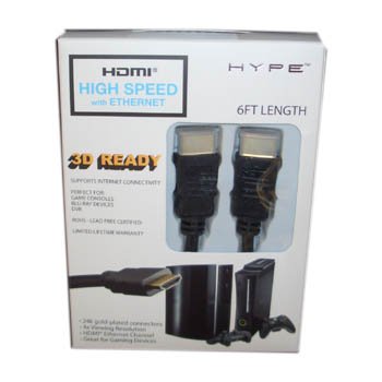 HYPE 6' HDMI v1.4 (M) to HDMI (M) High Speed Gold-Plated Connectors & 3D Ready
