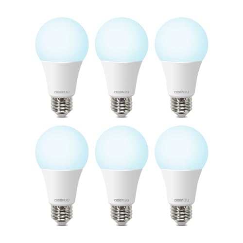 DEGNJU A19 LED Light Bulbs, 100 Watt Equivalent LED Bulbs, Daylight 5000K, 1500 Lumens, E26 Standard Base, Non-Dimmable, 13W Bright White LED Bulbs