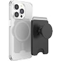 PopSockets Phone Wallet for MagSafe, Phone Card Holder with Grip - Black