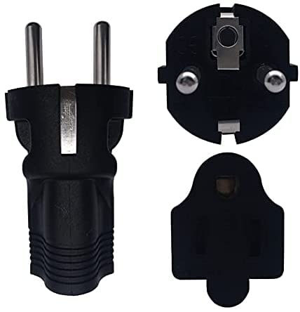 Toptekits Euro US Plug Adapter,USA NEMA 5-15R Receptacle to European EU Schuko CEE 7 Power Converter, US EU Plug Adaptor, European USA Plug Adapter…