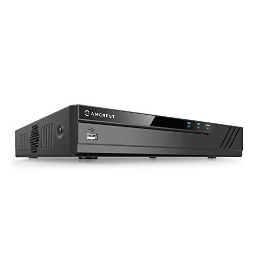 Amcrest (16CH 720p/1080p/3MP/4MP/5MP/6MP/8MP/4K) Network Video Recorder, 16CH (8-Port PoE) NVR - Supports up to 16 x 4K IP Cameras, HDD Not Included