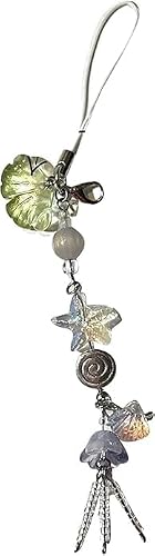 Yxinjy 1 Pc Jellyfish Star Pendant Keychain Phone Strap Lanyard Tassels Keyring Strap Backpack Charm Decor Car Keys Decoration Cell Phones Accessories